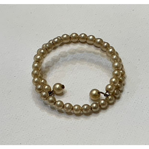 Cultured Pearls Bracelet Small Expandable Memory Wire Wrap Custom Fit - Picture 3 of 15